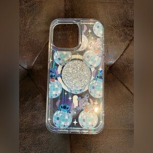 Disney Silver Stitch Glitter IPhone 14 Pro Max Case